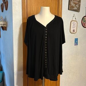 Terra & Sky Black Top - Women’s Size 1X